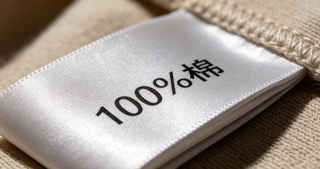 优质与劣质洗水标耐水洗对比，优质洗水标水洗 50 次字体依旧清晰