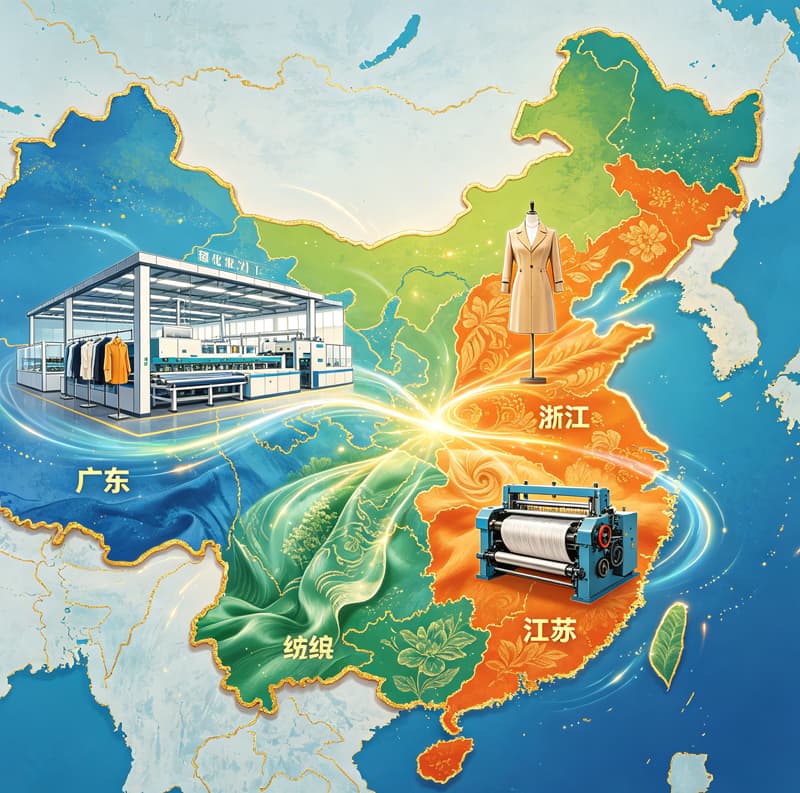 广东珠三角服装产业集群航拍，广州深圳东莞佛山潮州制衣工厂产业带全景图