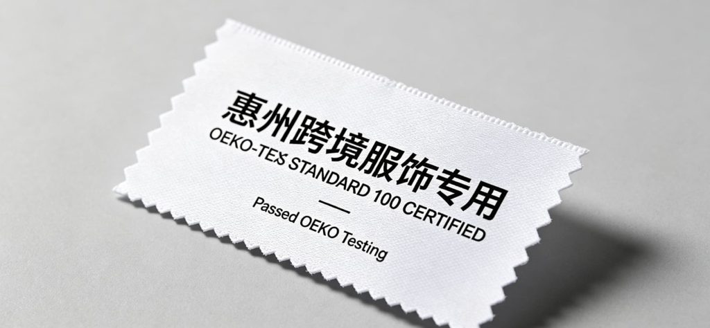 外贸英文水洗唛样品，惠州跨境服饰专用可过 OEKO 检测标签